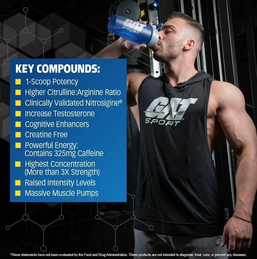 GAT Sport Nitraflex Pre-Workout, Blue Raspberry, 30 Servings (2)