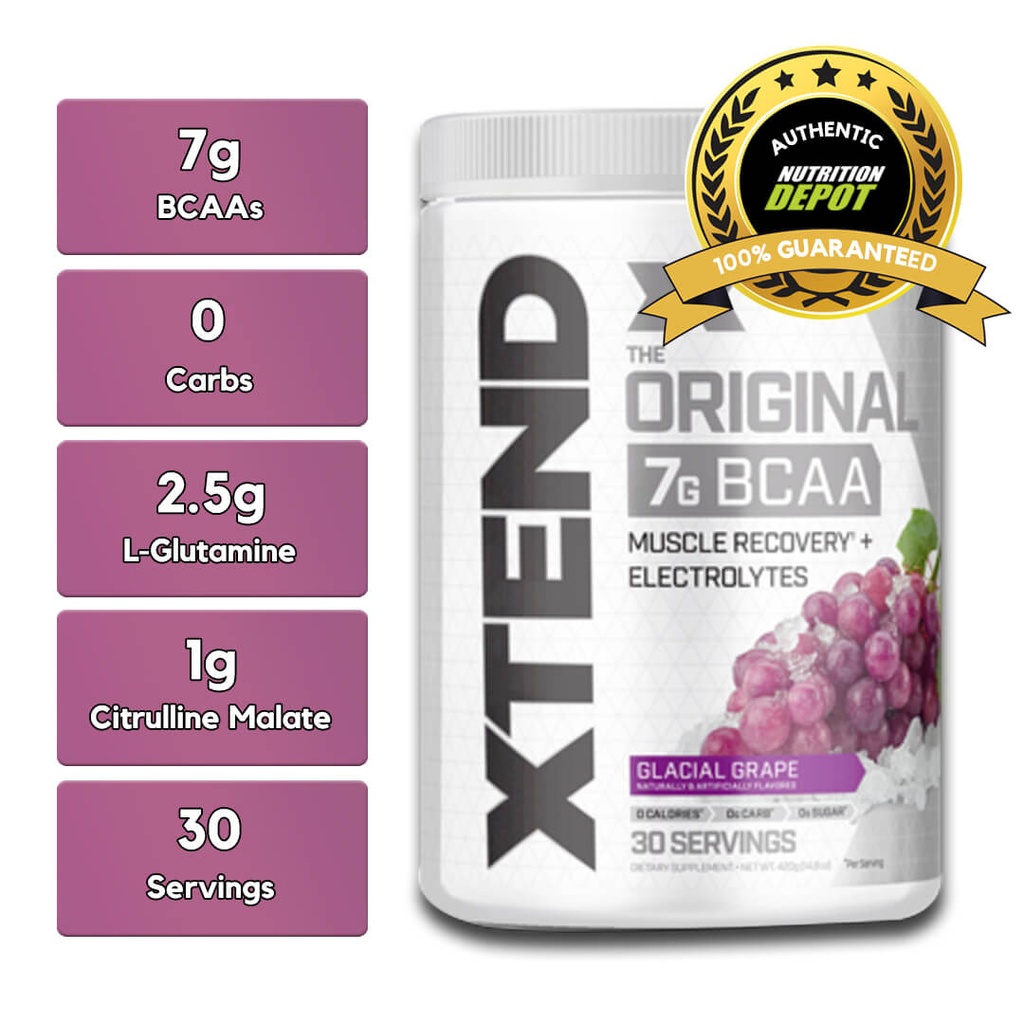 XTEND BCAA, GLACIAL GRAPE, 30 SERVING