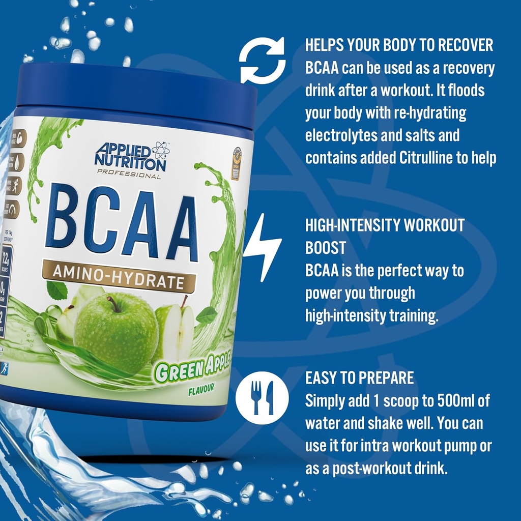 Applied Nutrition BCAA Amino Hydrate, Green Apple, 32 Serving (5)