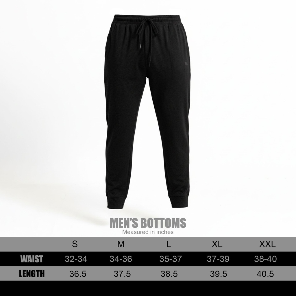 SIZE CHART ABS JOGGERS 2025