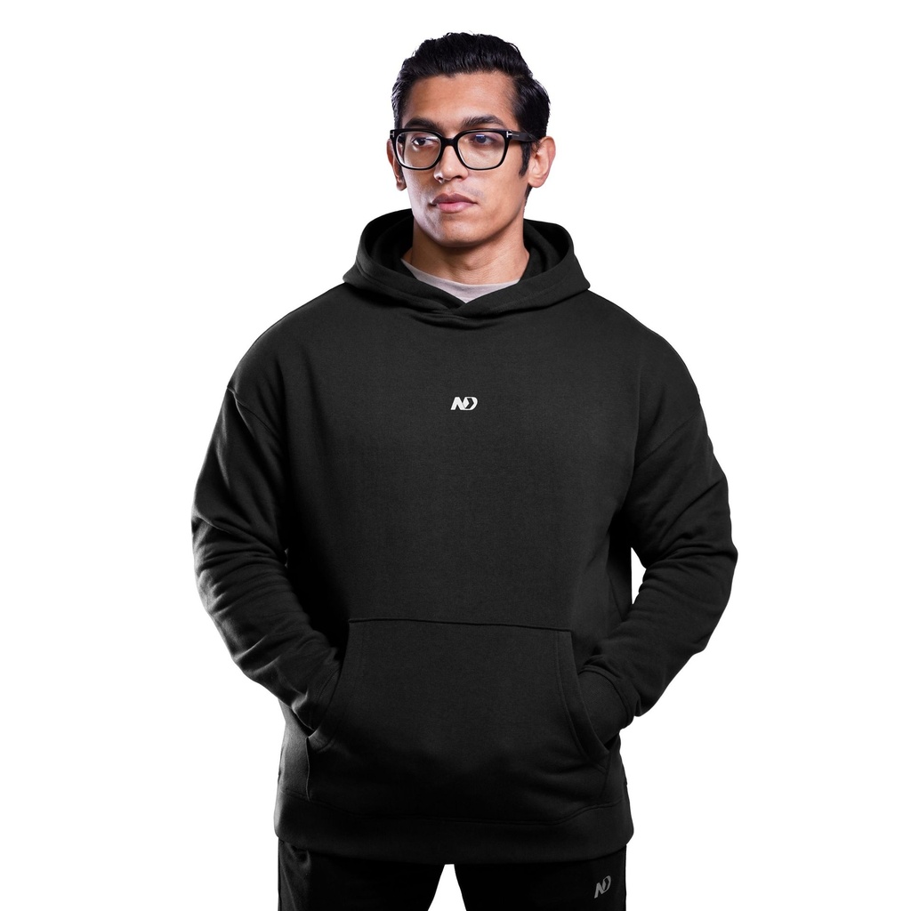 [ESHDBKS] ND Essential Drop Shoulder Hoodie (S, Black)