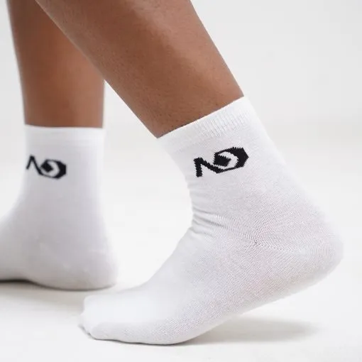 [ESCS-WL] ND Essential Crew Socks (L, White)