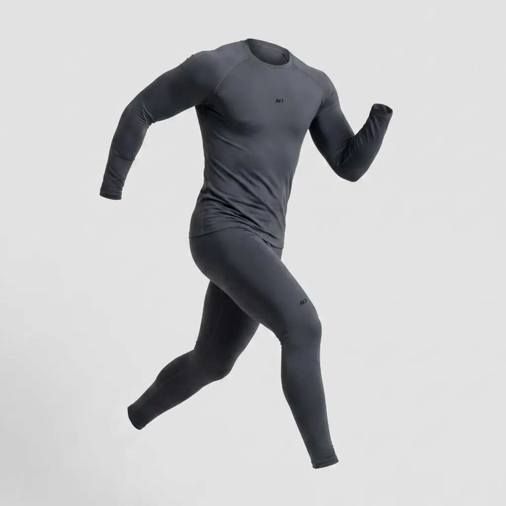 Compression Long Sleeve & Leggings – Grey