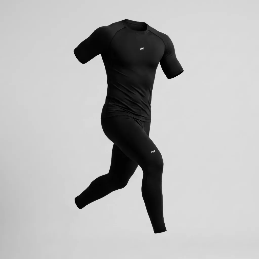 Compression Tee & Leggings – Black