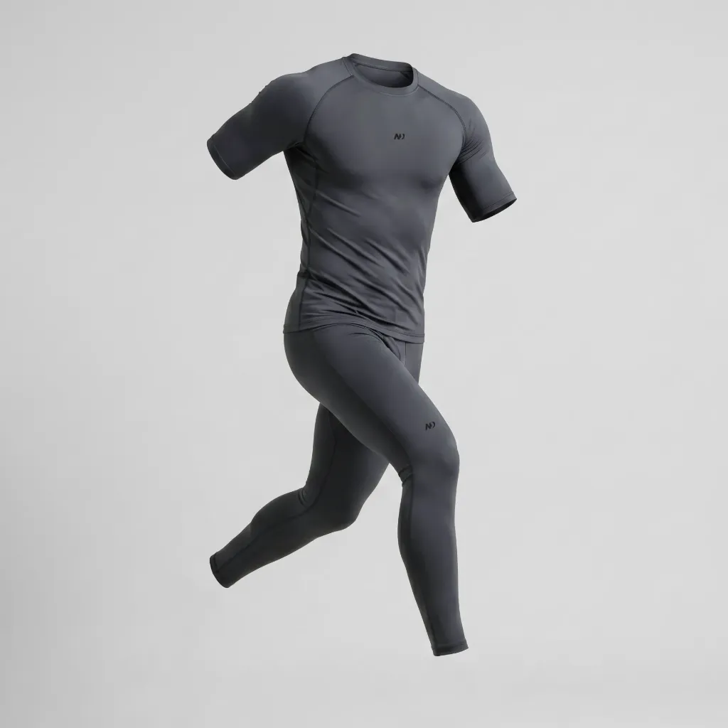 Compression Tee & Leggings – Grey